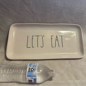 Rae Dunn Cream 'Let's Eat' Serving Tray